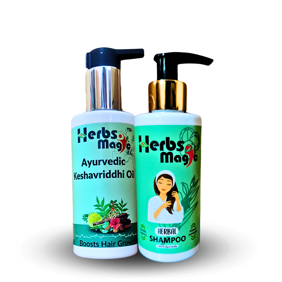 Herbs Magic Keshavriddhi Hair Oil & Dandruff Control Shampoo Combo